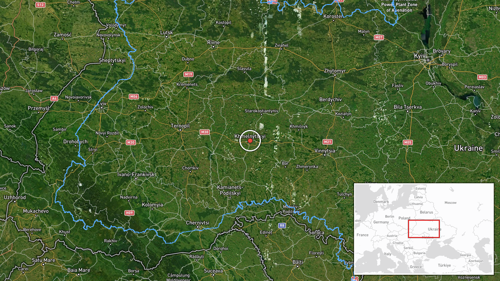 Khmelnytskyi, Ukraine — Drone Transit location map