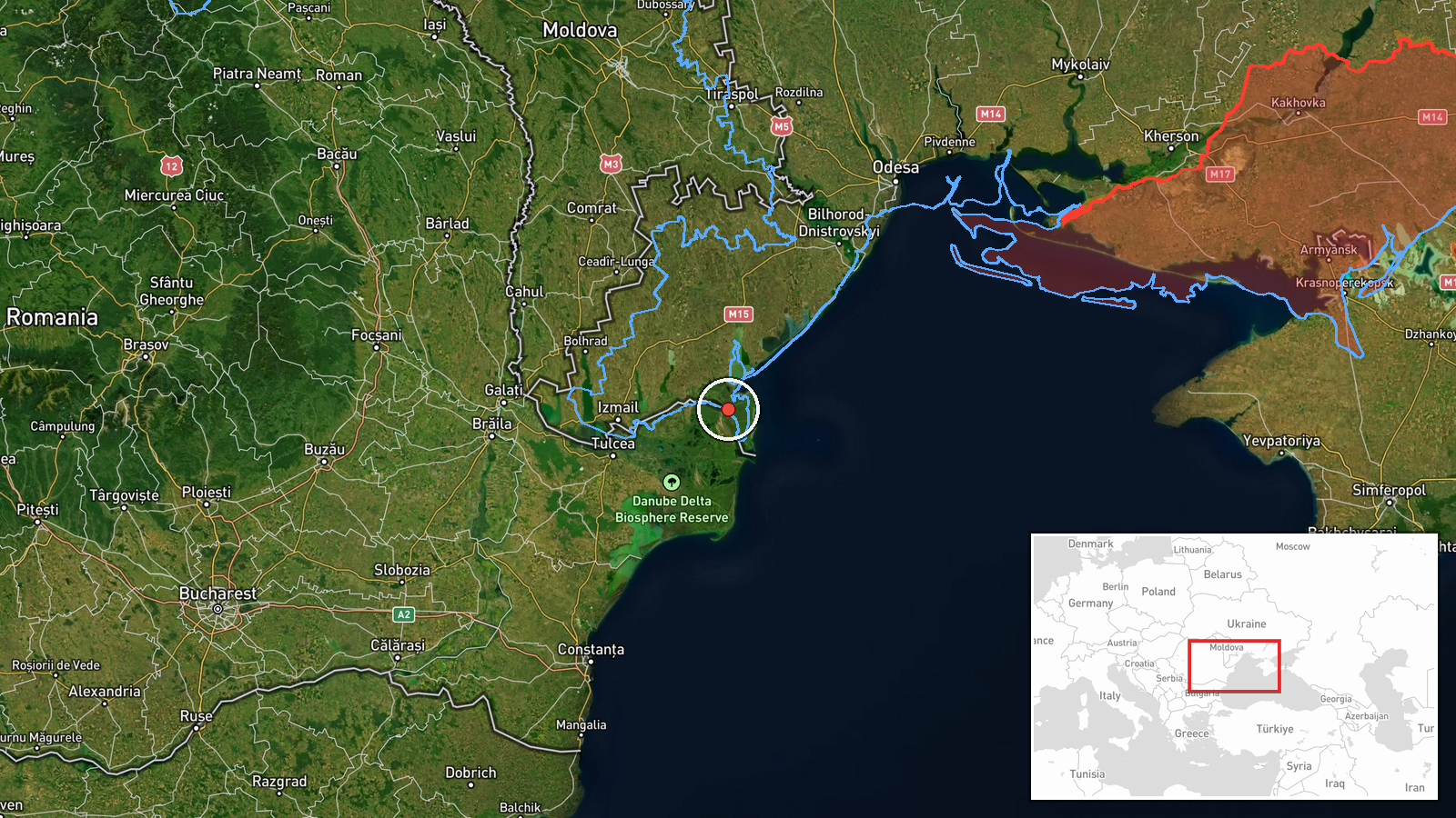 Vylkove, Ukraine — Drone Transit location map
