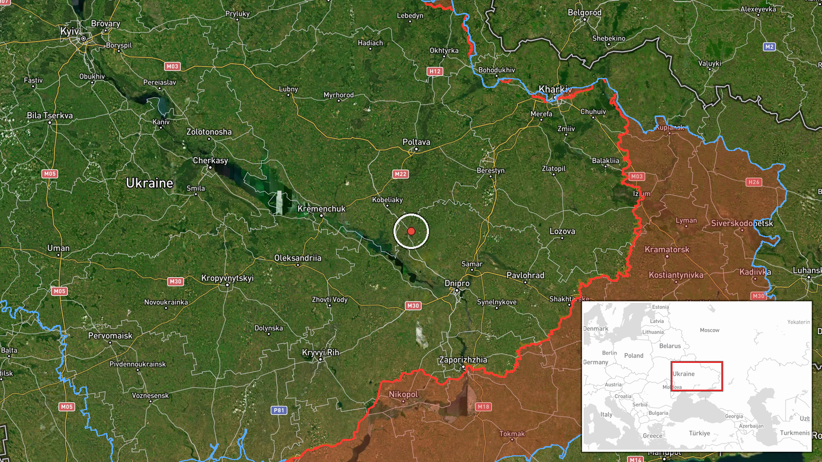Tsarychanka, Ukraine — Drone Transit location map