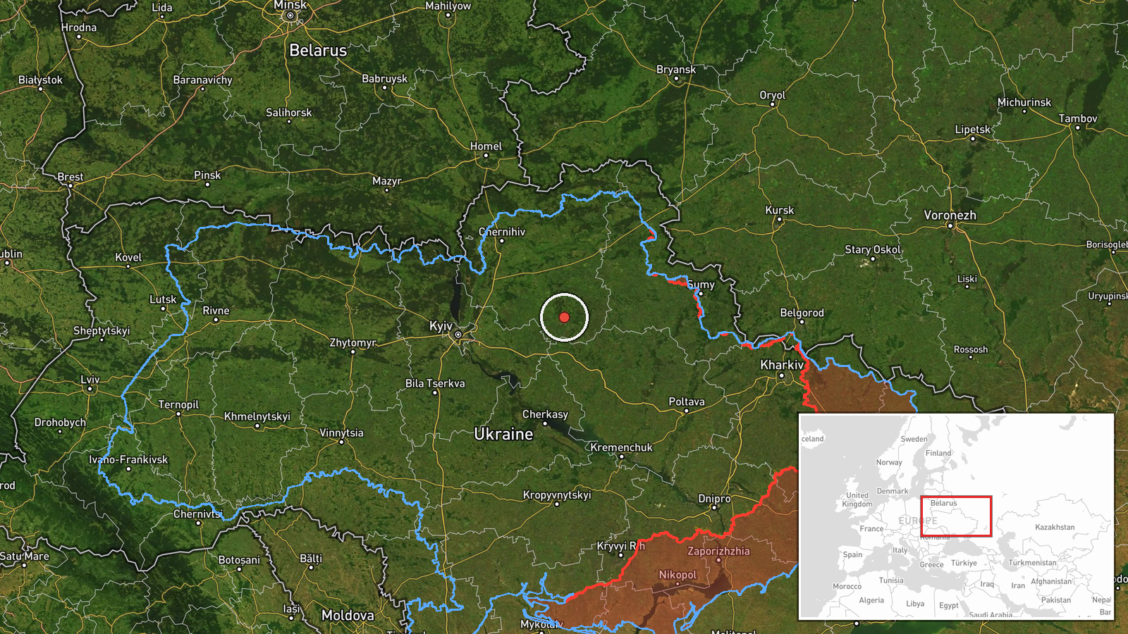 Nördlich von Pryluky, Oblast Tschernihiw, Ukraine