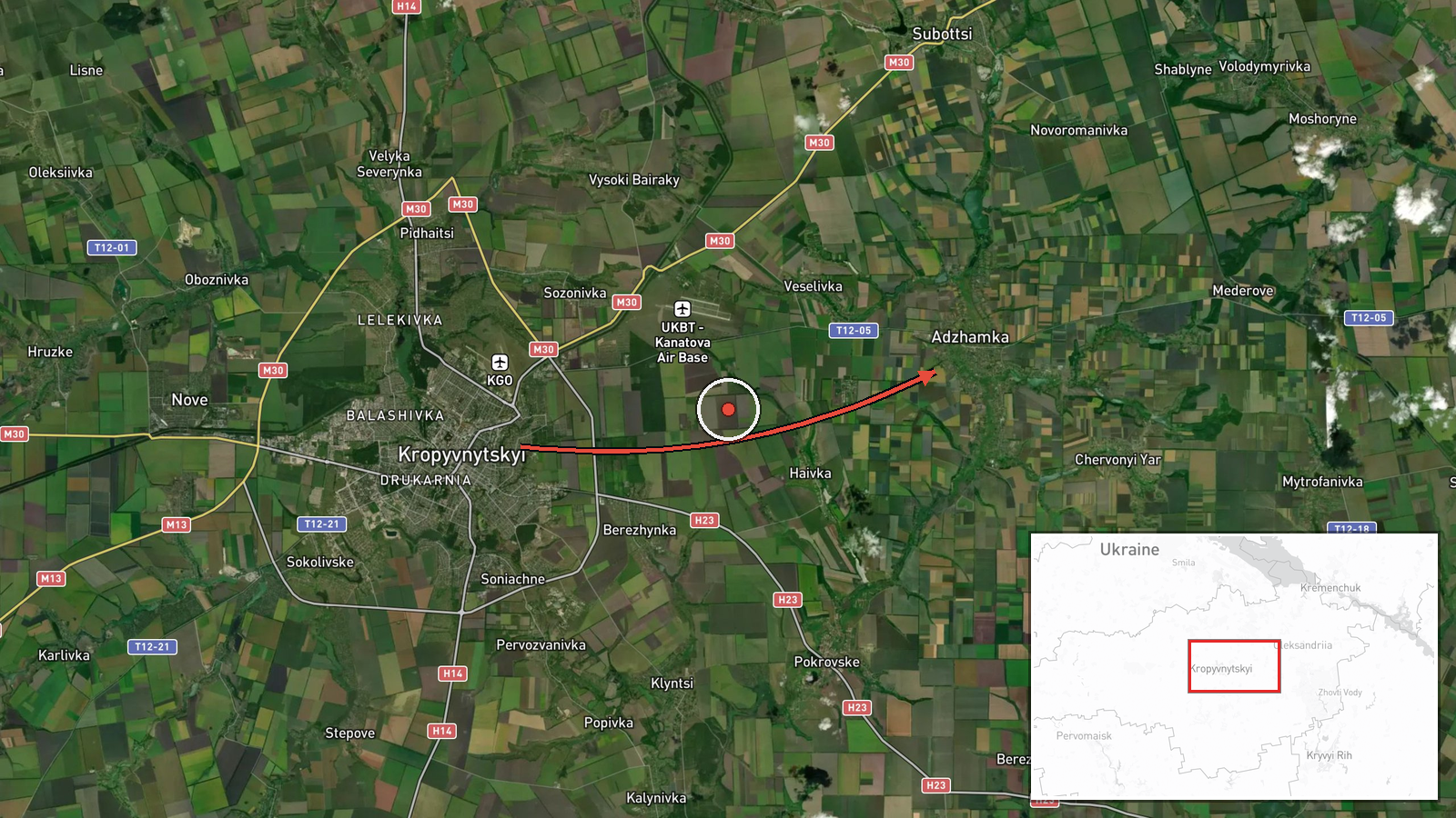Adzhamka, Ukraine — Drone Transit location map