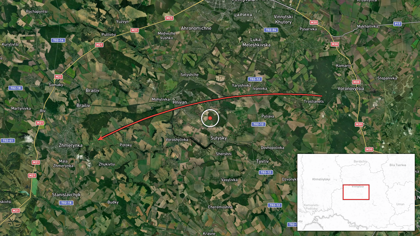 Zhmerynka, Ukraine — Drone Transit location map