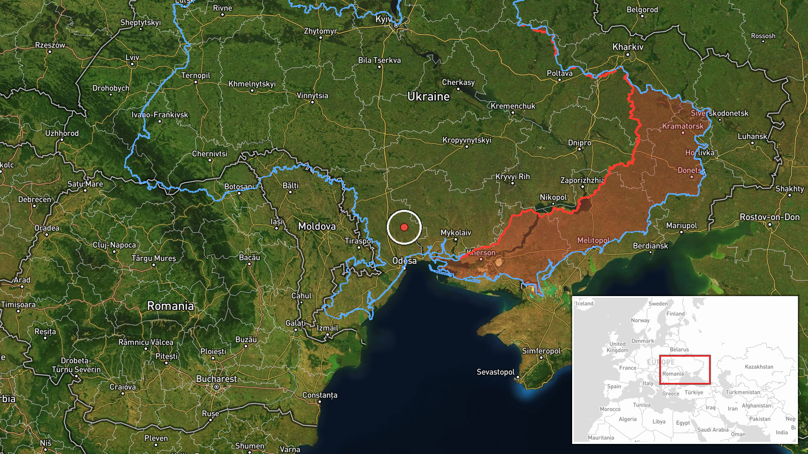 north of Buialyk, Ukraine — Drone Transit location map