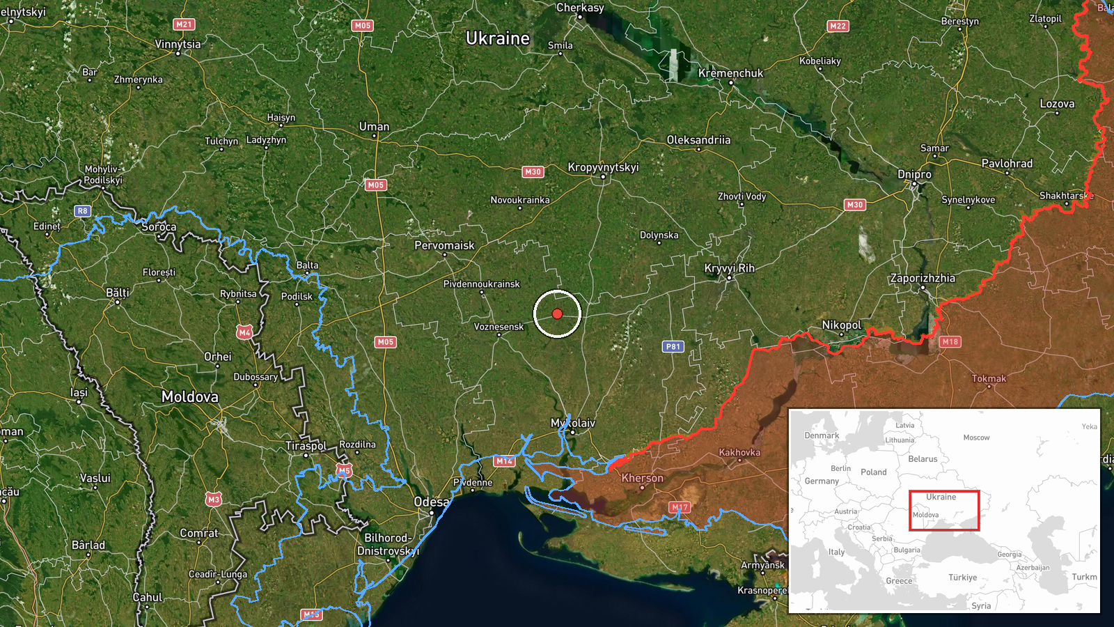 Yelanets, Ukraine — Drone Transit location map