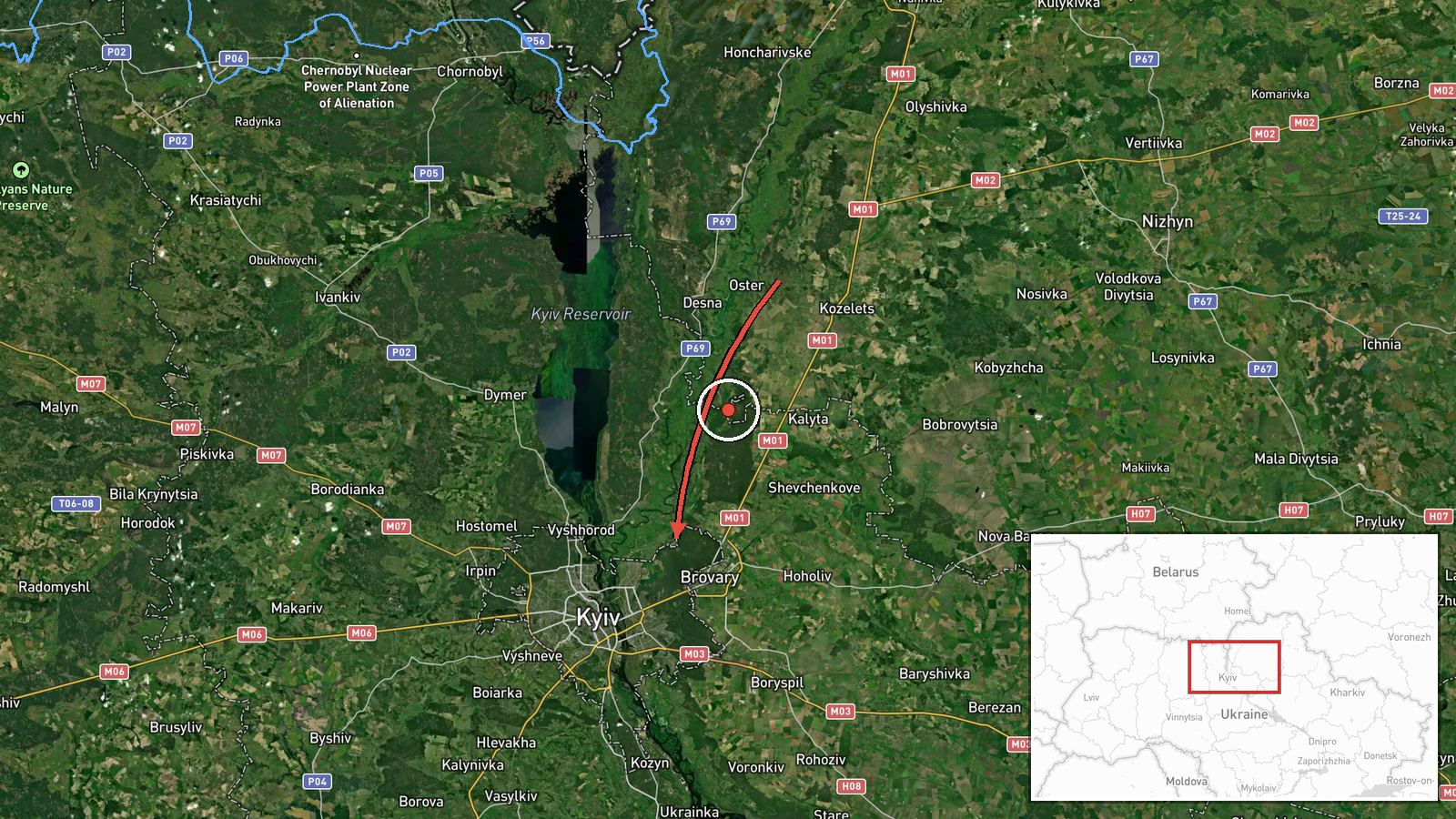 Desna, Ukraine — Drone Transit location map