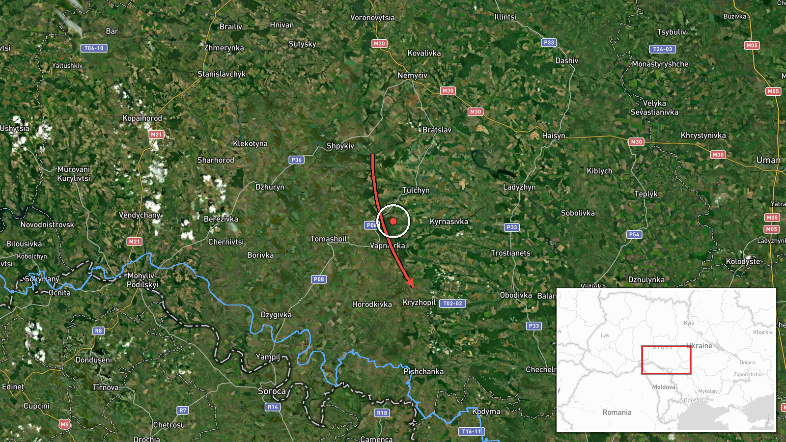 Kryzhopil, Ukraine — Drone Transit location map