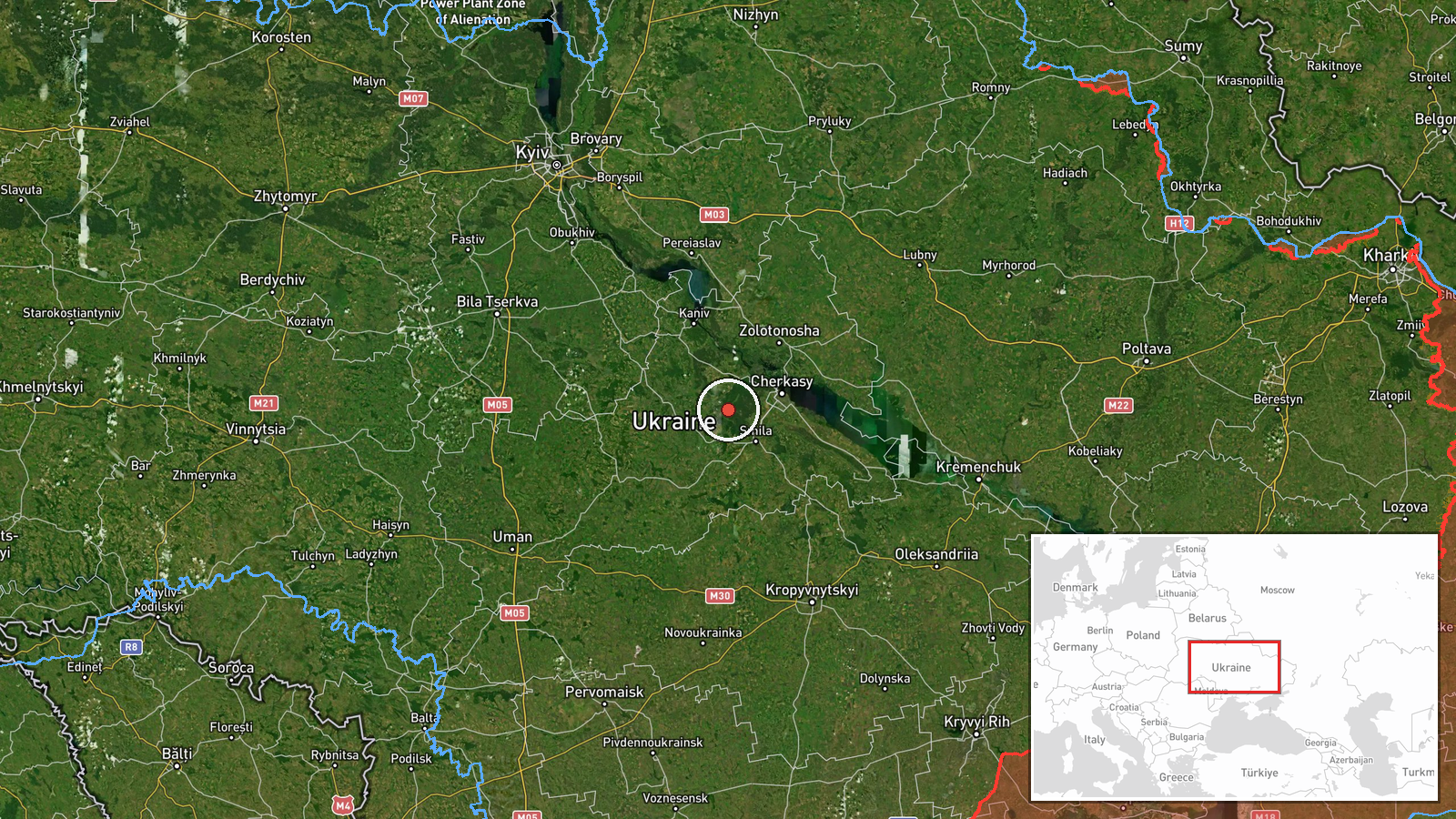 Irdyn, Ukraine — Drone Transit location map