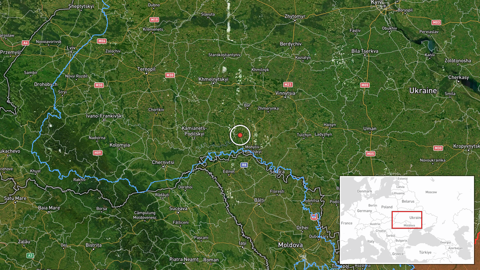 Murovani Kurylivtsi, Ukraine — Drone Transit location map