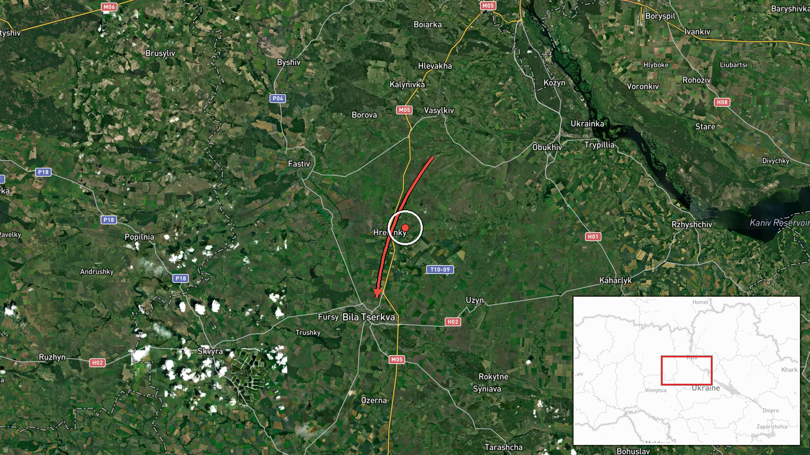 Bila Tserkva, Ukraine — Drone Transit location map