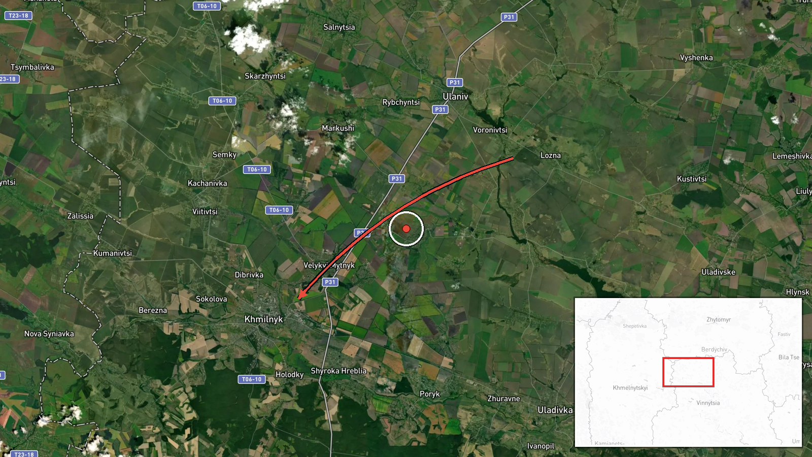Khmilnyk, Ukraine — Drone Transit location map