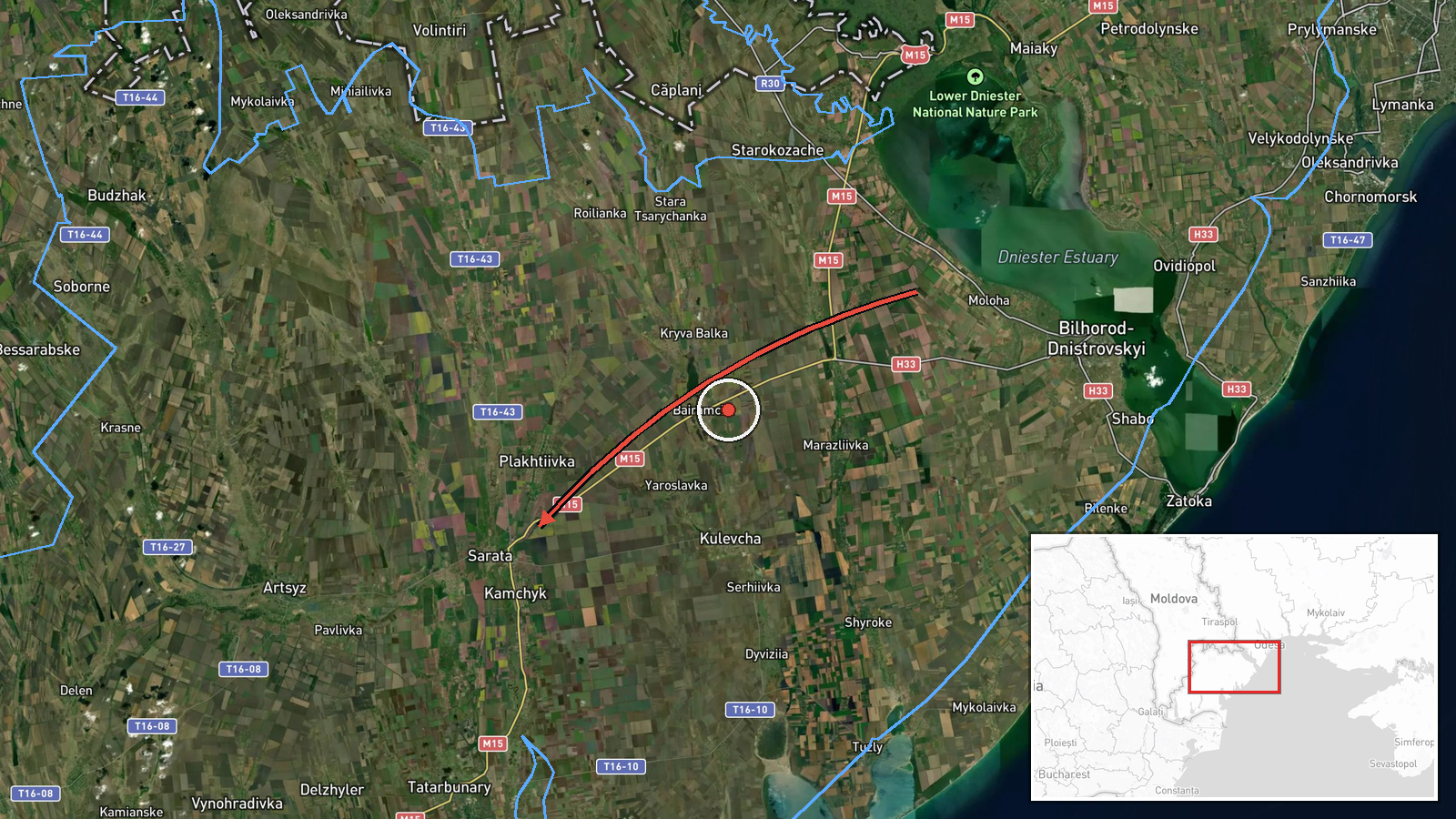 Sarata, Ukraine — Drone Transit location map