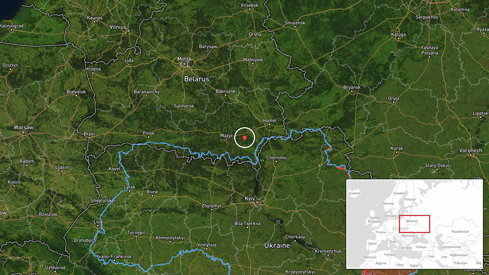 Belarus — Drone Transit location map