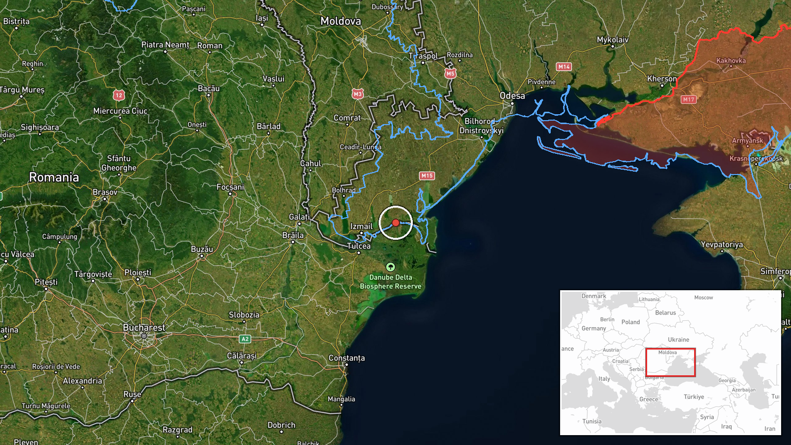 Kiliya, Ukraine — Drone Transit location map