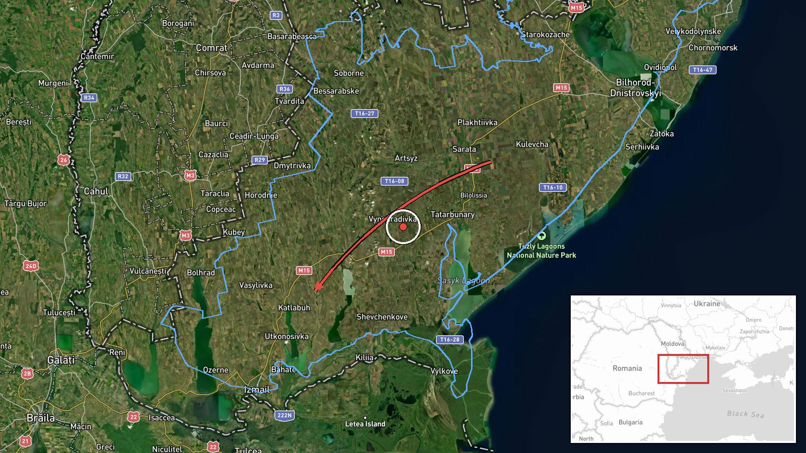 Katlabuh, Ukraine — Drone Transit location map
