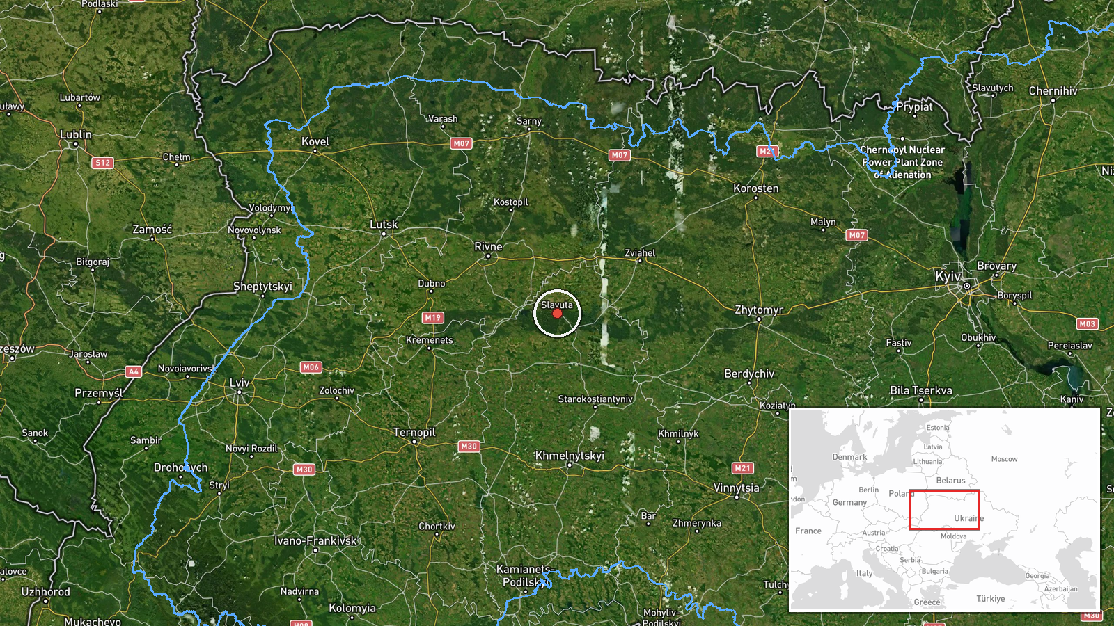 Slavuta, Ukraine — Drone Transit location map