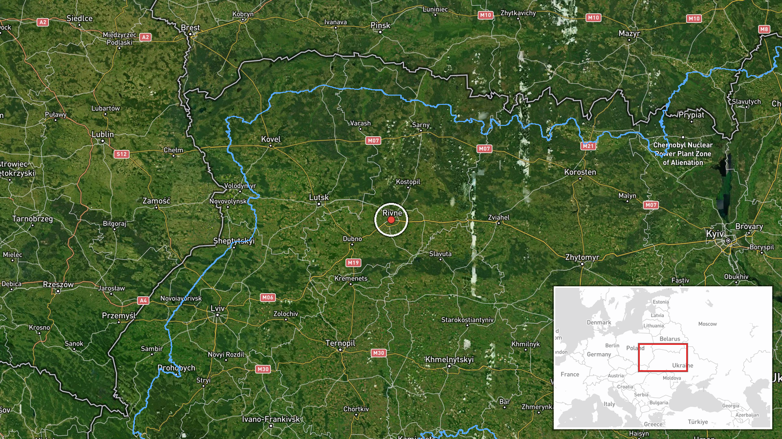 Rivne, Ukraine — Drone Transit location map