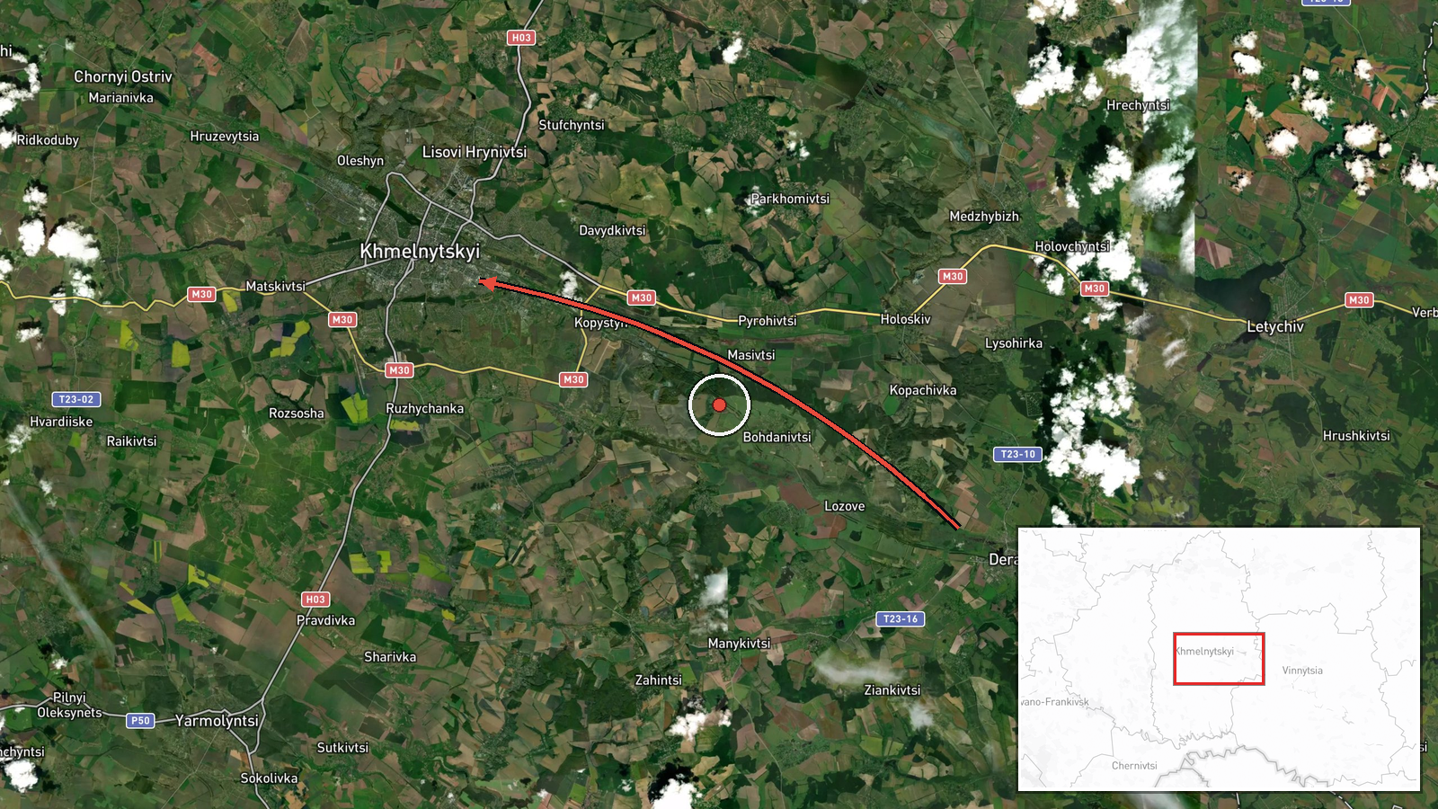 Khmelnytskyi, Ukraine — Drone Transit location map