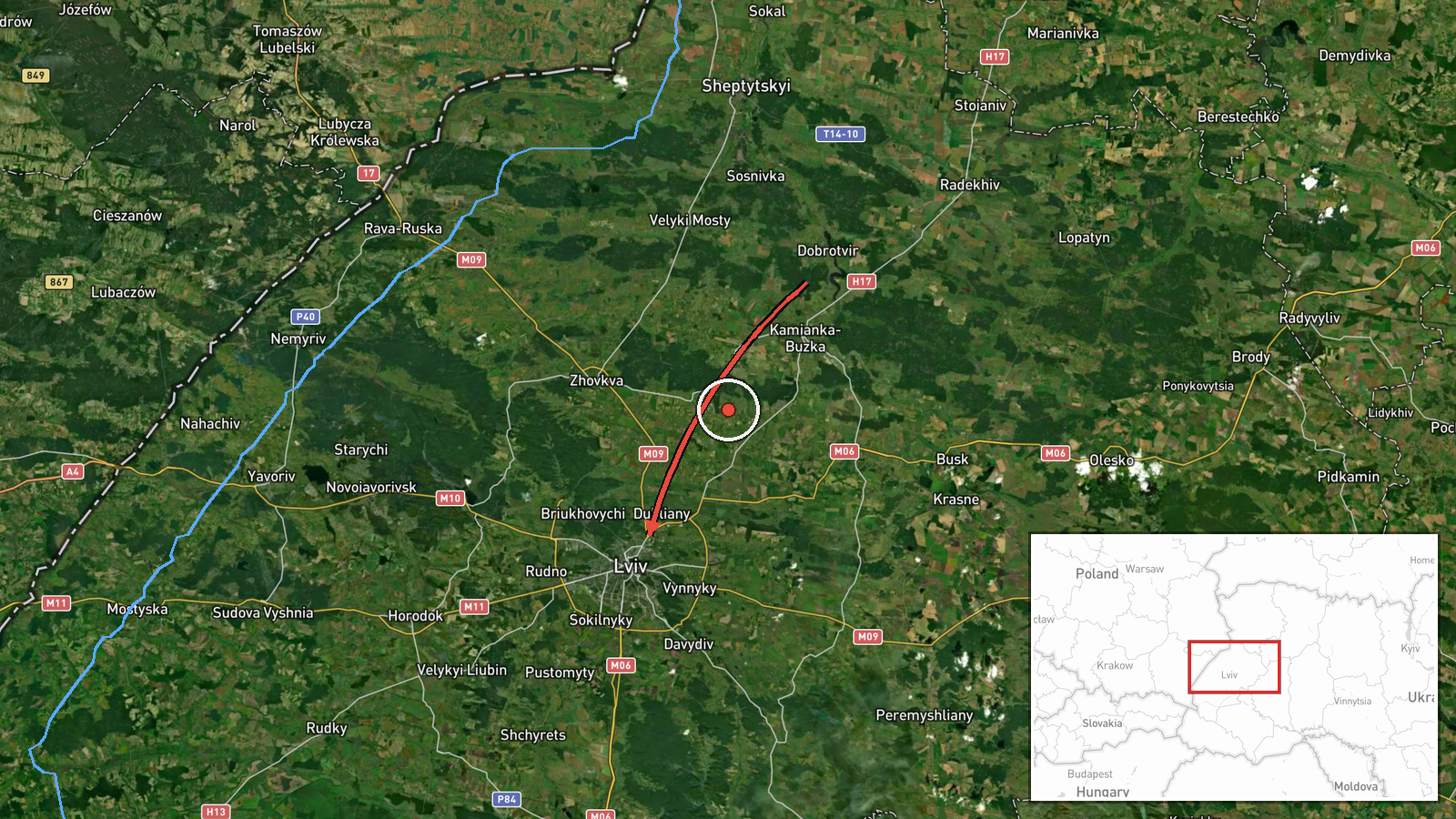 Lviv, Ukraine — Drone Transit location map