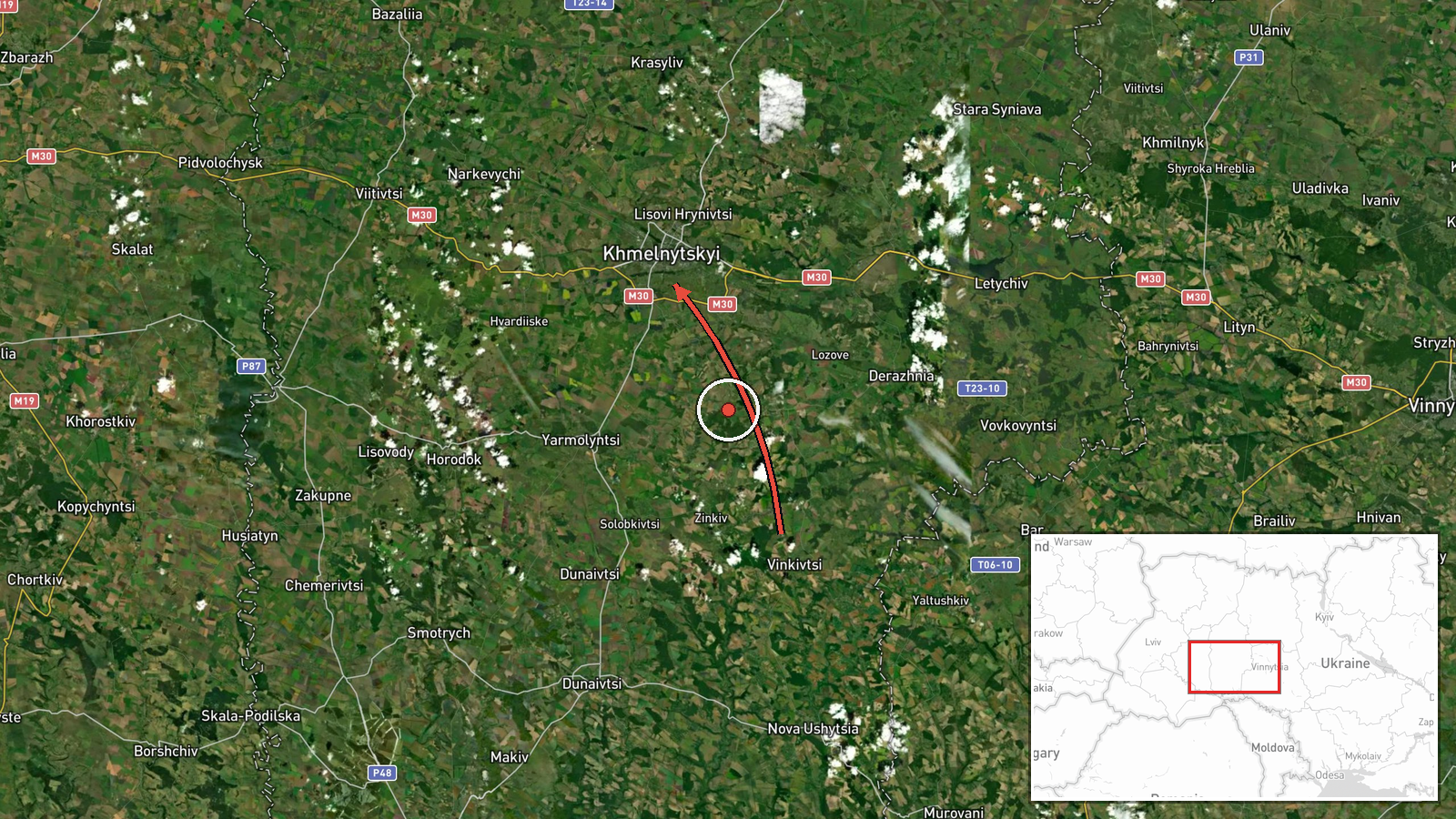 Khmelnytskyi, Ukraine — Drone Transit location map