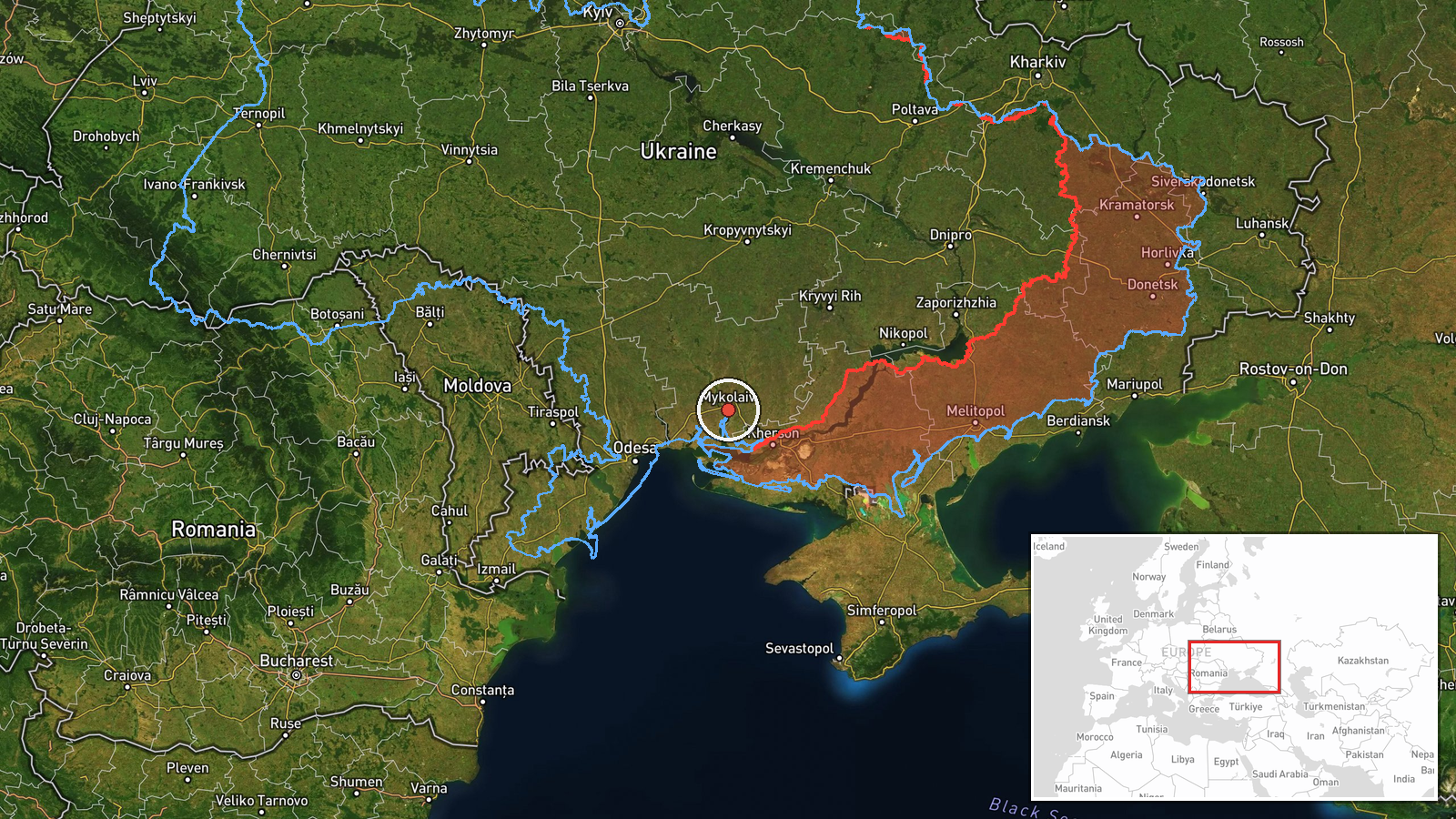 Mykolaiv Oblast, Ukraine — Drone Transit location map