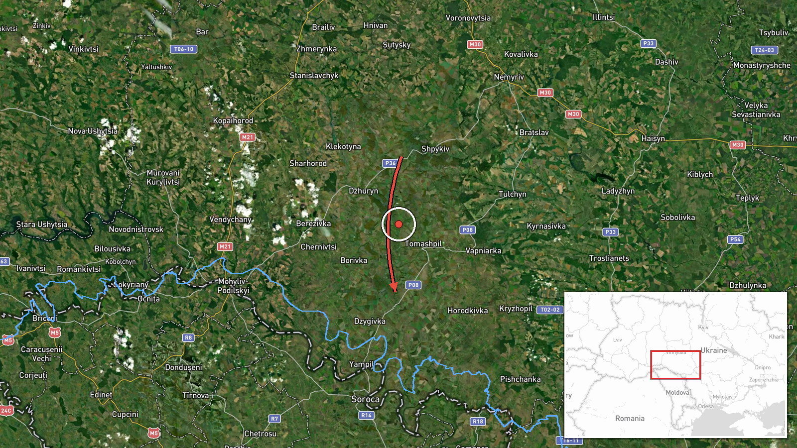 Klembivka, Ukraine — Drone Transit location map