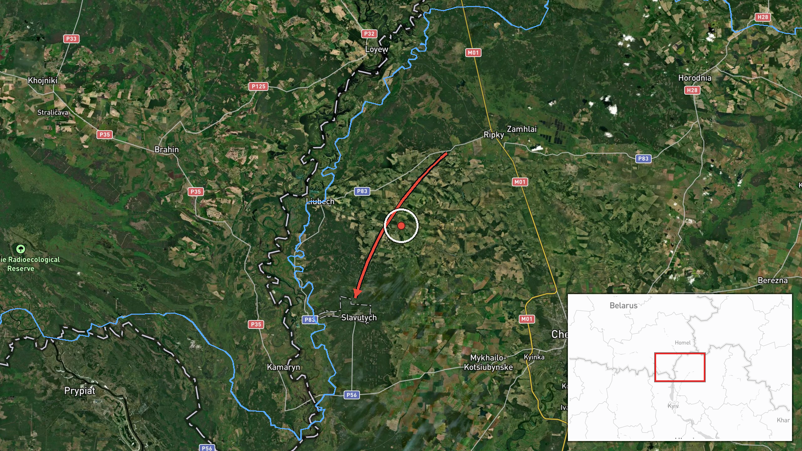 Slavutych, Ukraine — Drone Transit location map