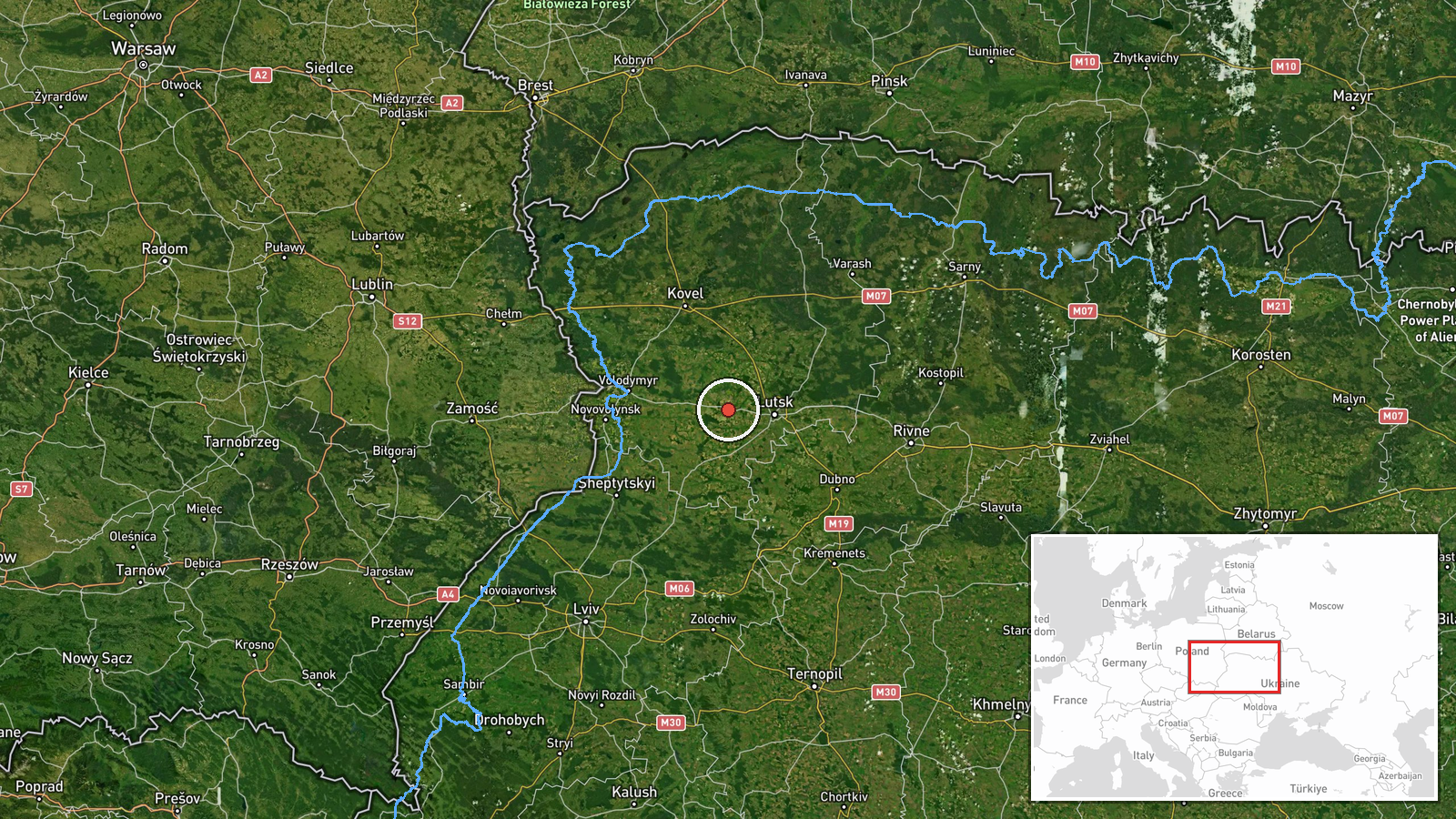 Torchyn, Ukraine — Drone Transit location map