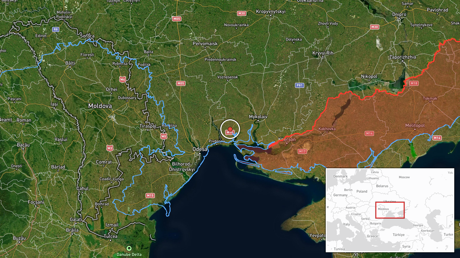 Berezanka, Ukraine — Drone Transit location map