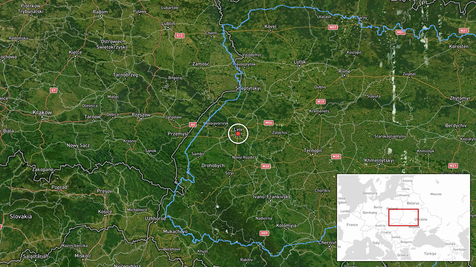 Lviv, Ukraine — Drone Transit location map