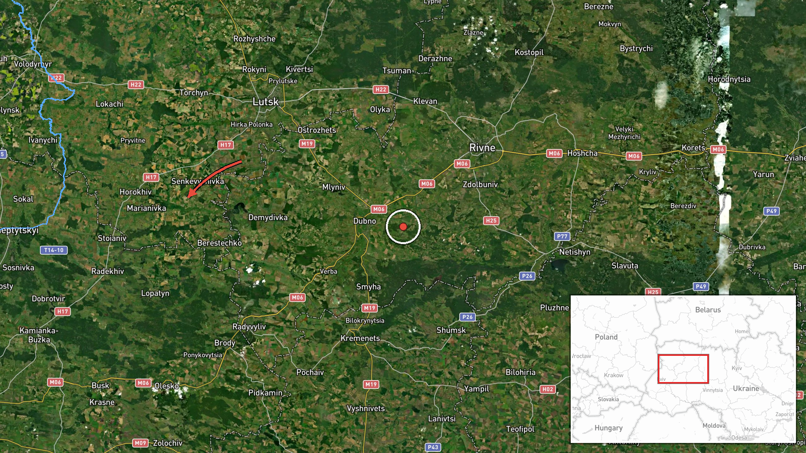 Shepetivka, Ukraine — Drone Transit location map
