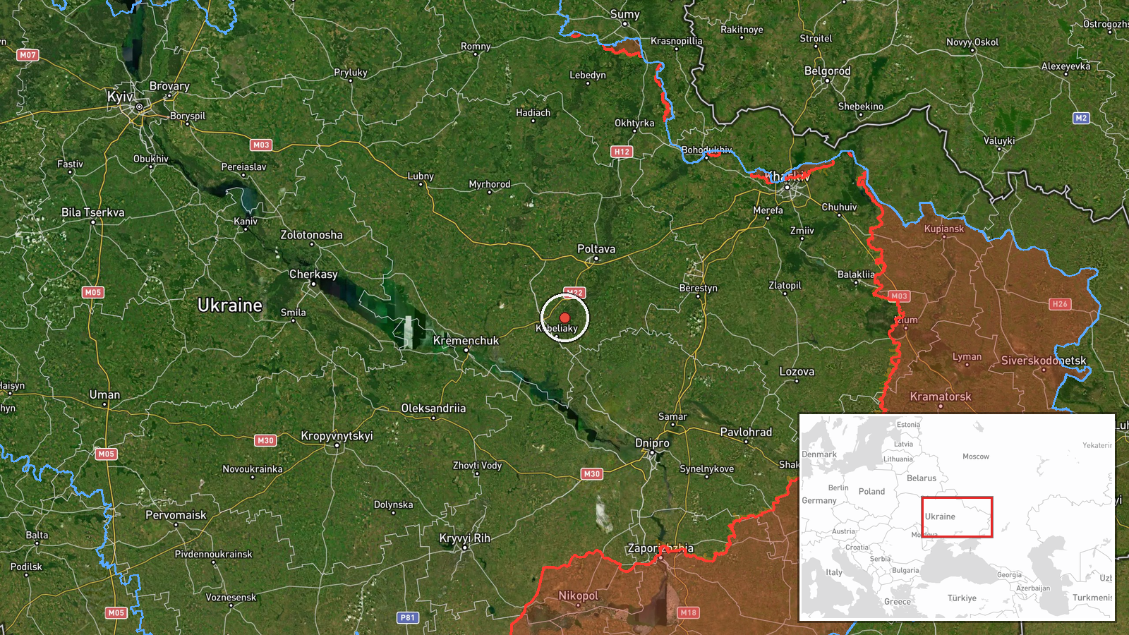 Bilyky, Ukraine — Drone Transit location map