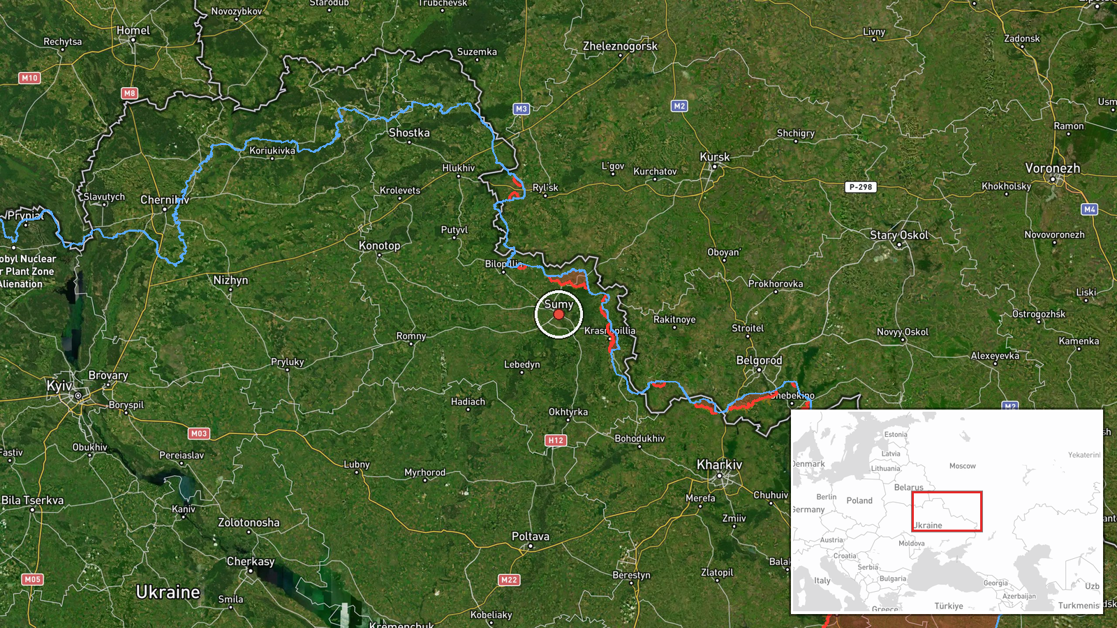 Sumy, Ukraine — Drone Transit location map