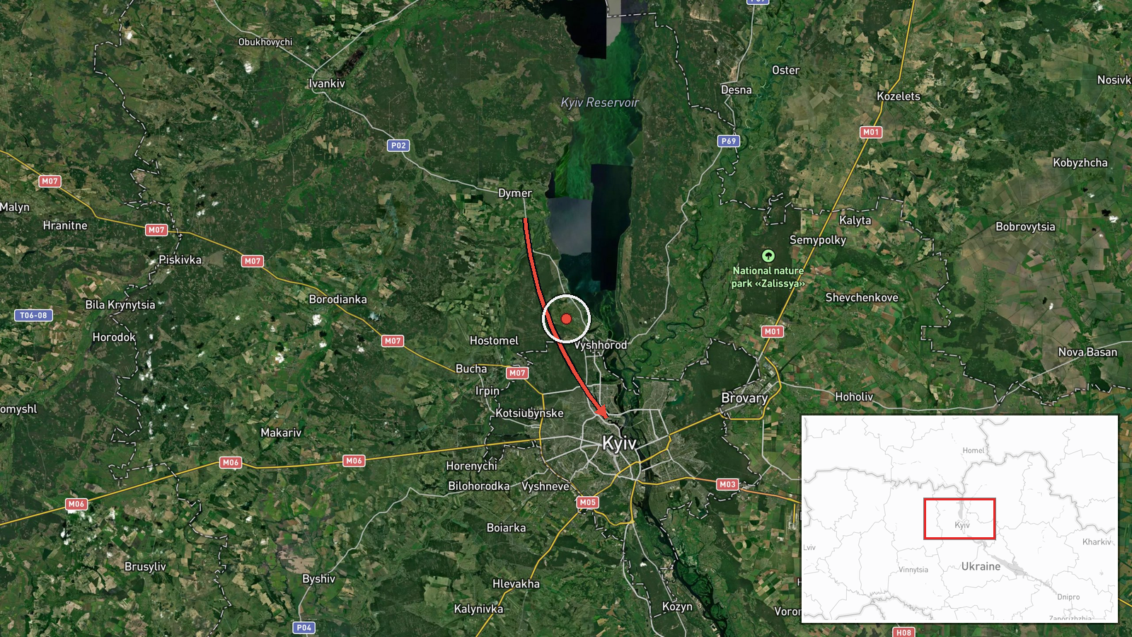 Kyiv, Ukraine — Drone Transit location map