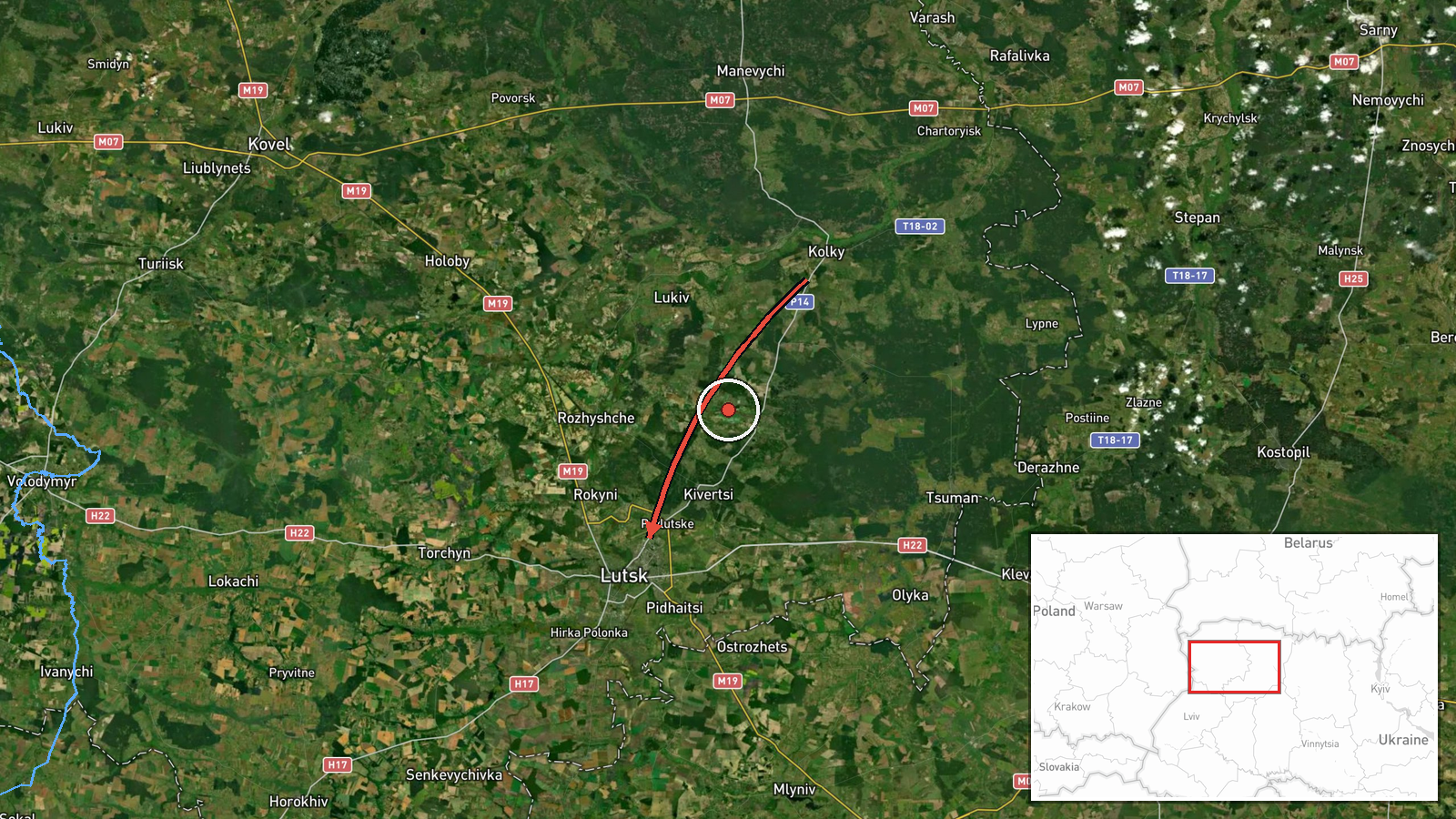 Lutsk, Ukraine — Drone Transit location map