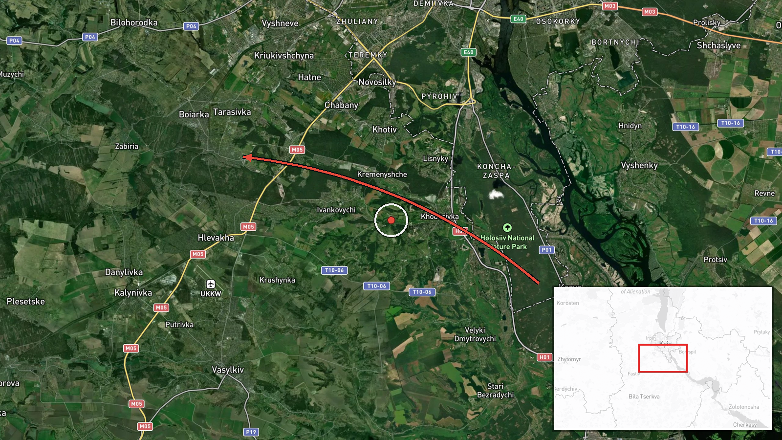 Boyarka, Ukraine — Drone Transit location map