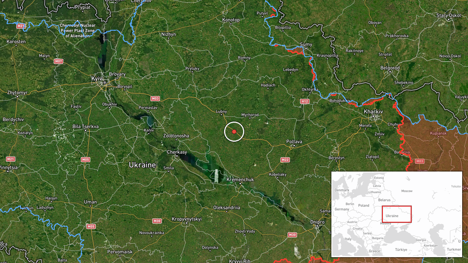 Khorol, Ukraine — Drone Transit location map