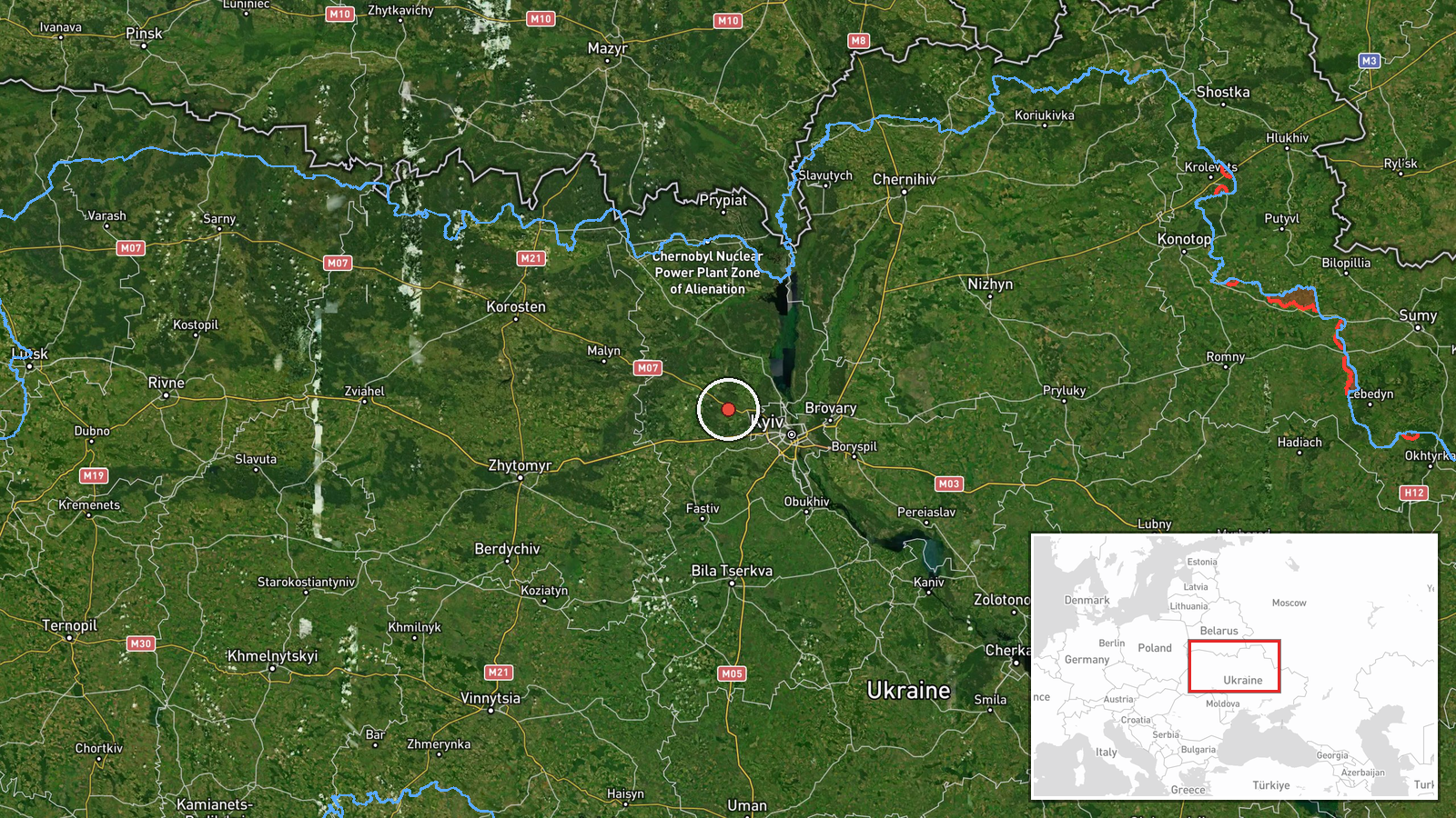 Nemishaieve, Ukraine — Drone Transit location map