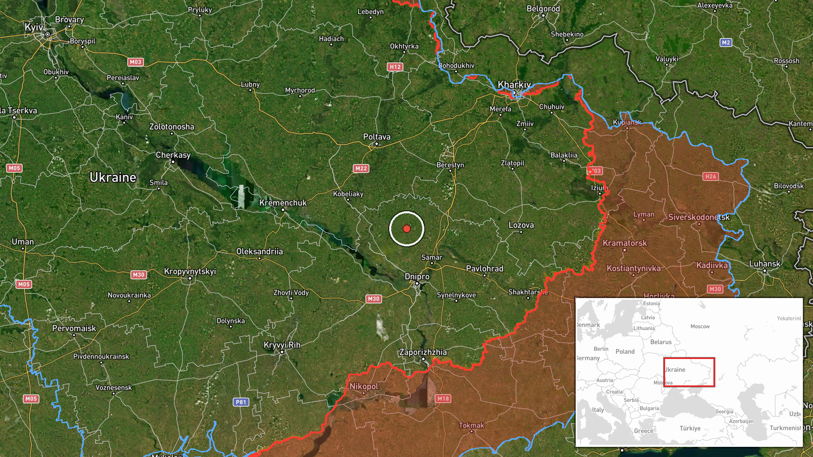 Mahdalynivka, Ukraine — Drone Transit location map