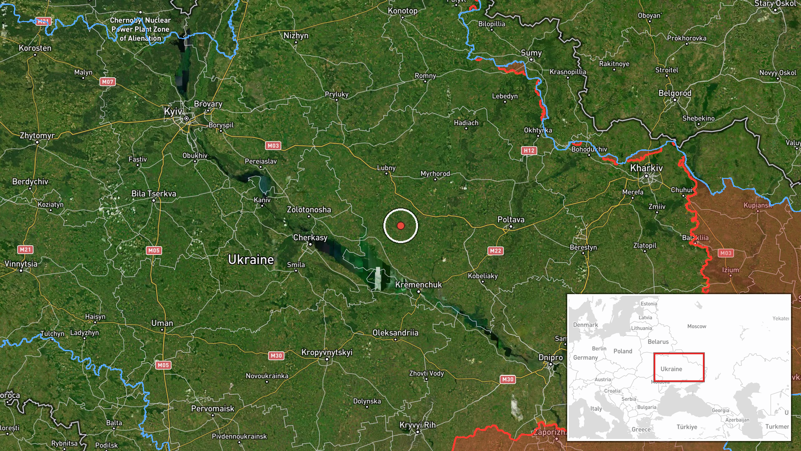 Semenivka, Ukraine — Drone Transit location map
