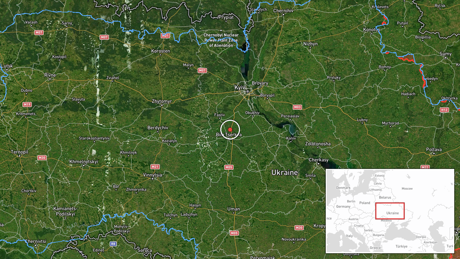 Doslidnytske, Ukraine — Drone Transit location map