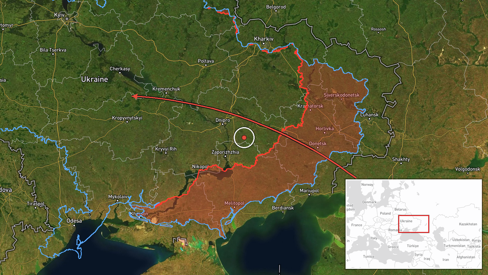 Ukraine (location not reported) — Cruise Missile location map