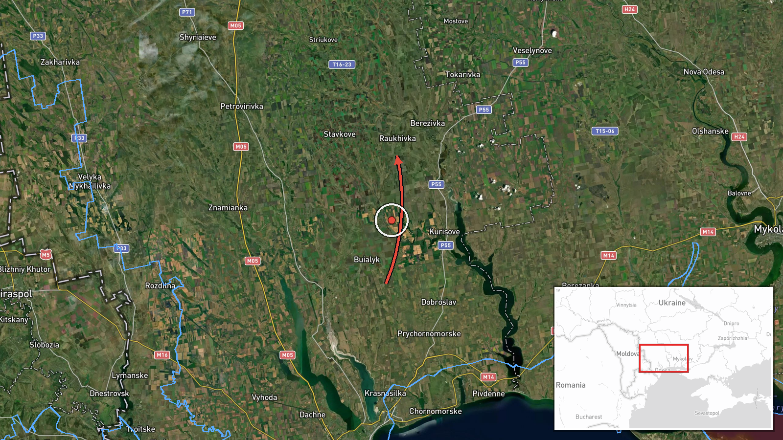 Raukhivka, Ukraine — Drone Transit location map