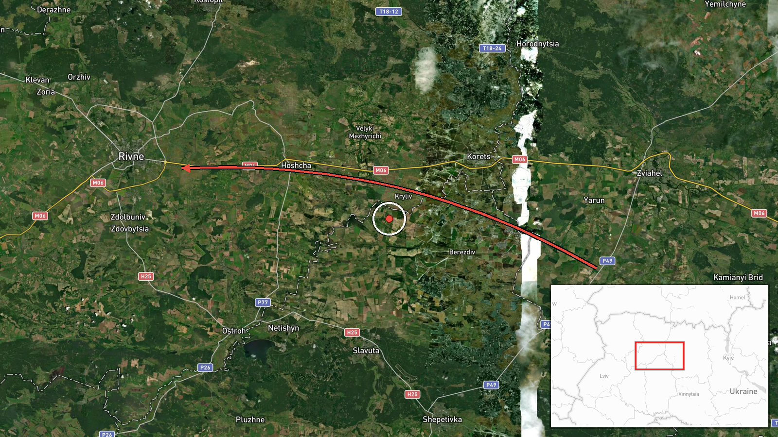 Rivne, Ukraine — Drone Transit location map