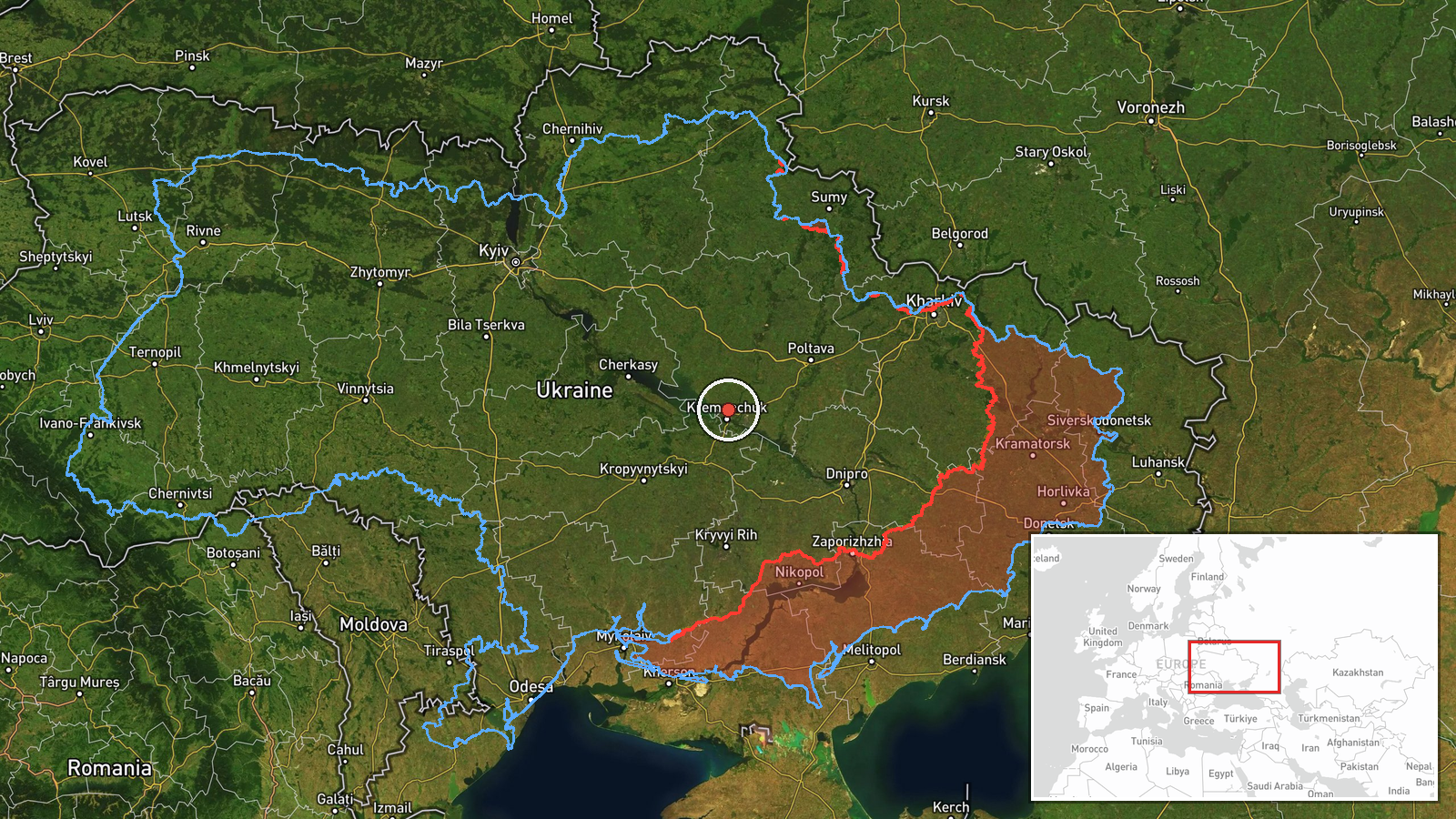 Kremençuk'un kuzeyi, Poltava Oblastı, Ukrayna