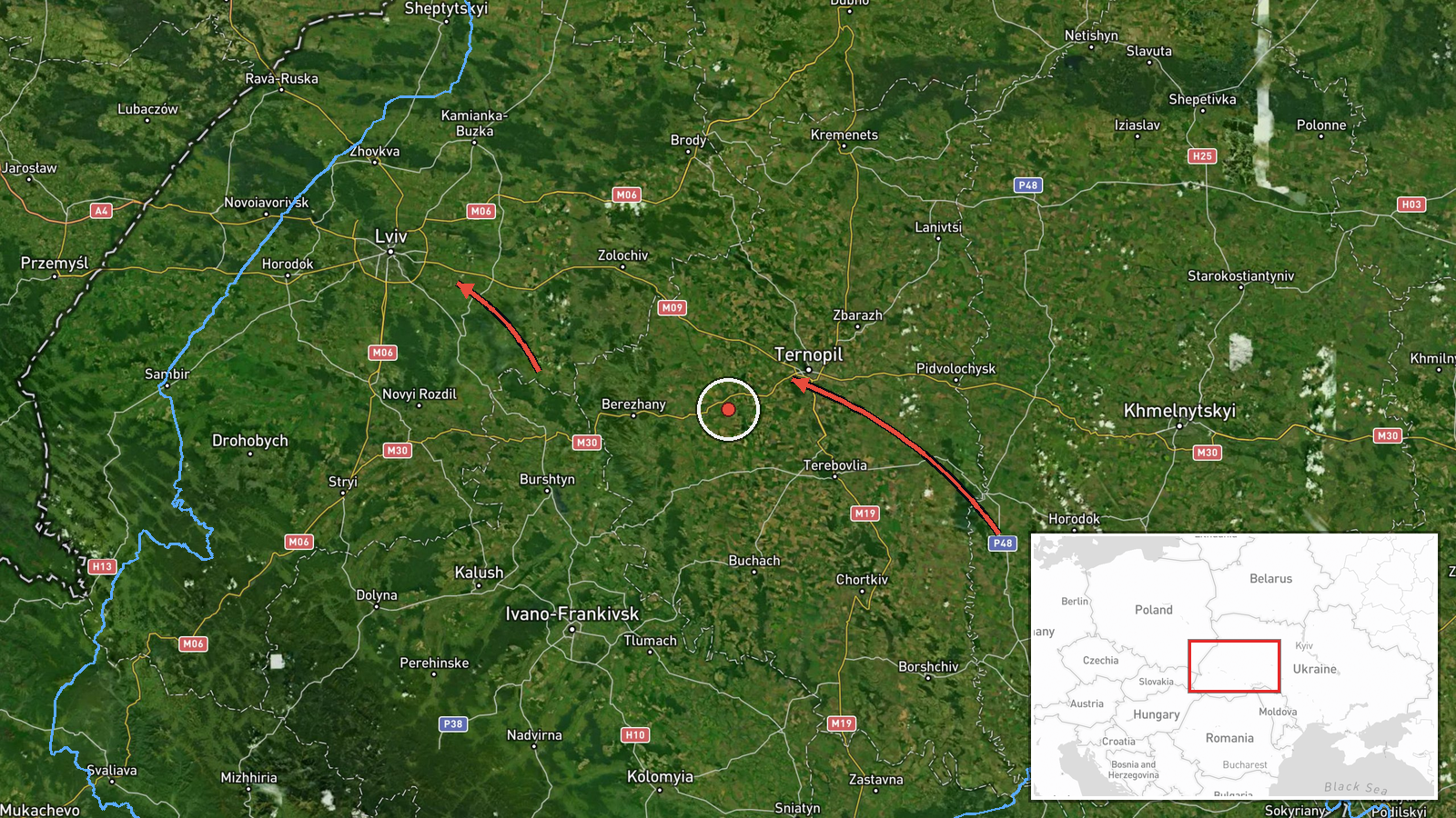 Lviv Oblast, Ukraine — Drone Transit location map