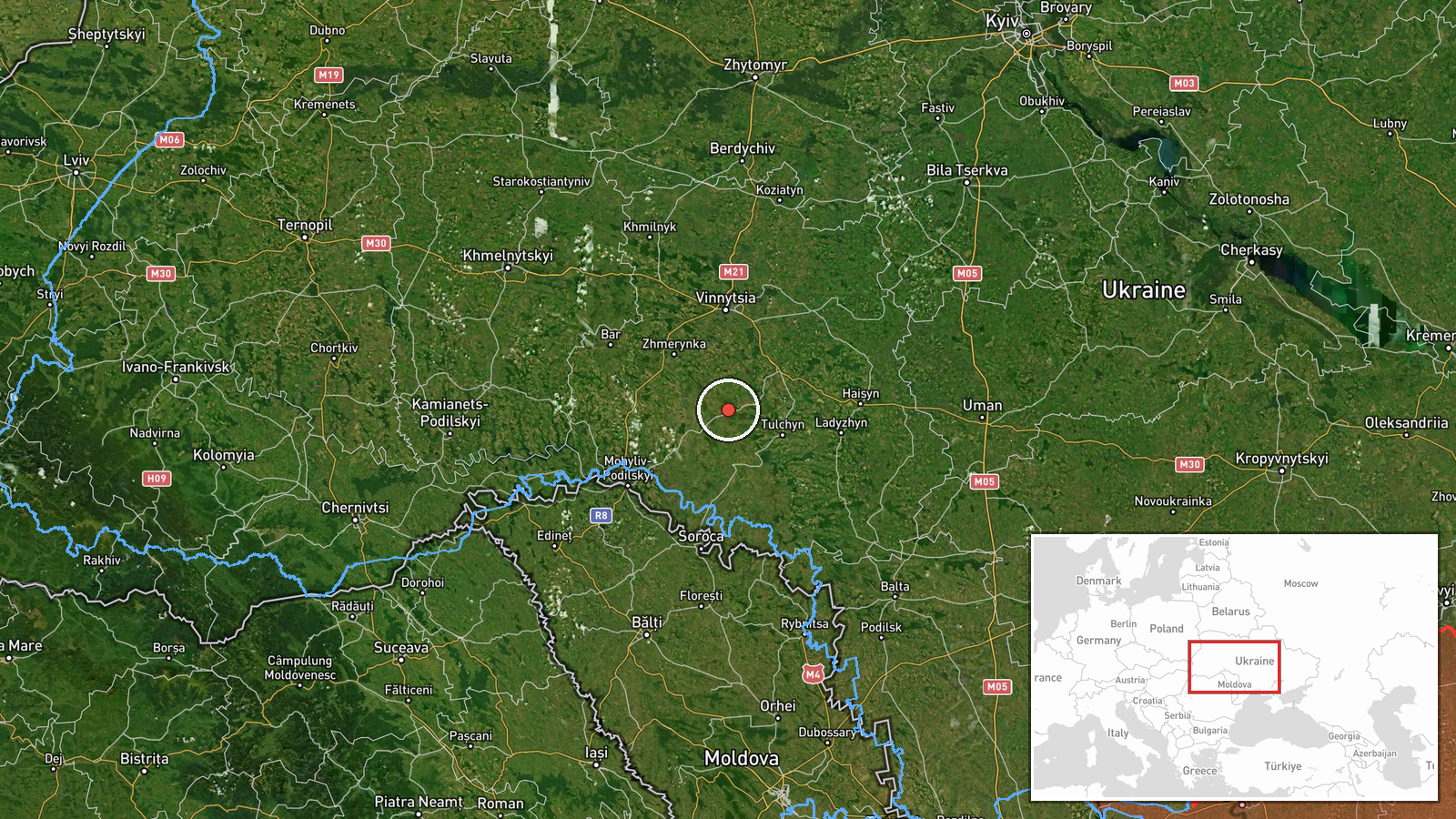 Rakhny-Lisovi, Ukraine — Drone Transit location map