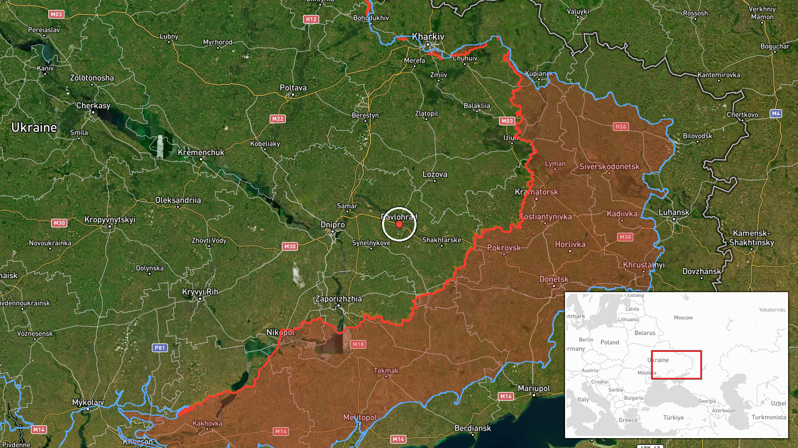 Pavlohrad, Ukraine — Cruise Missile location map