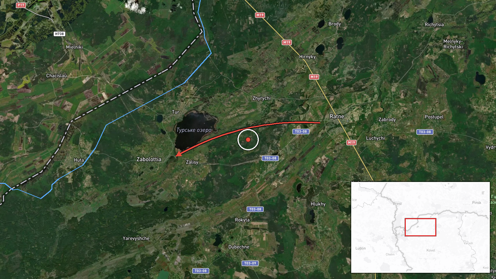 Zabolottya, Ukraine — Drone Transit location map