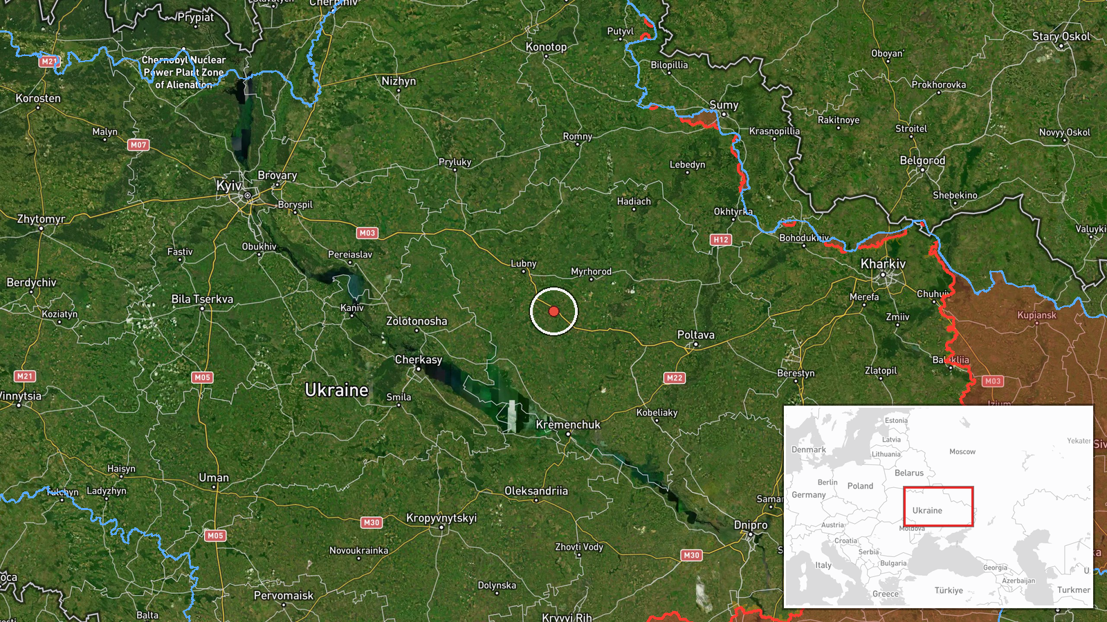 Khorol, Ukraine — Drone Transit location map