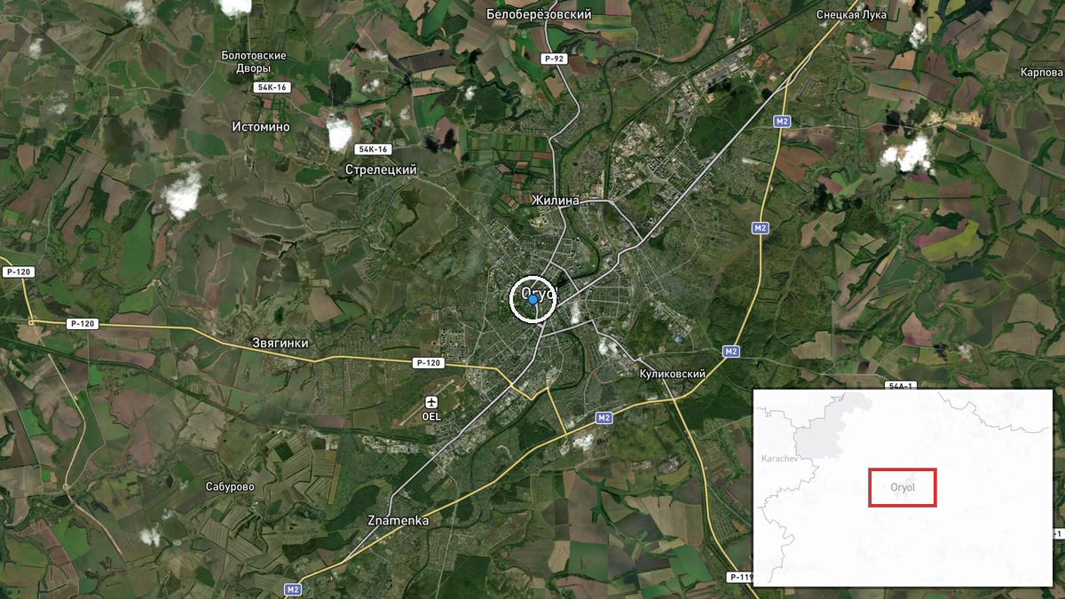 Tsimbulov, Oryol Oblast, Russia — UAS Strike location map